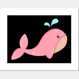 Pink Whale Posters and Art